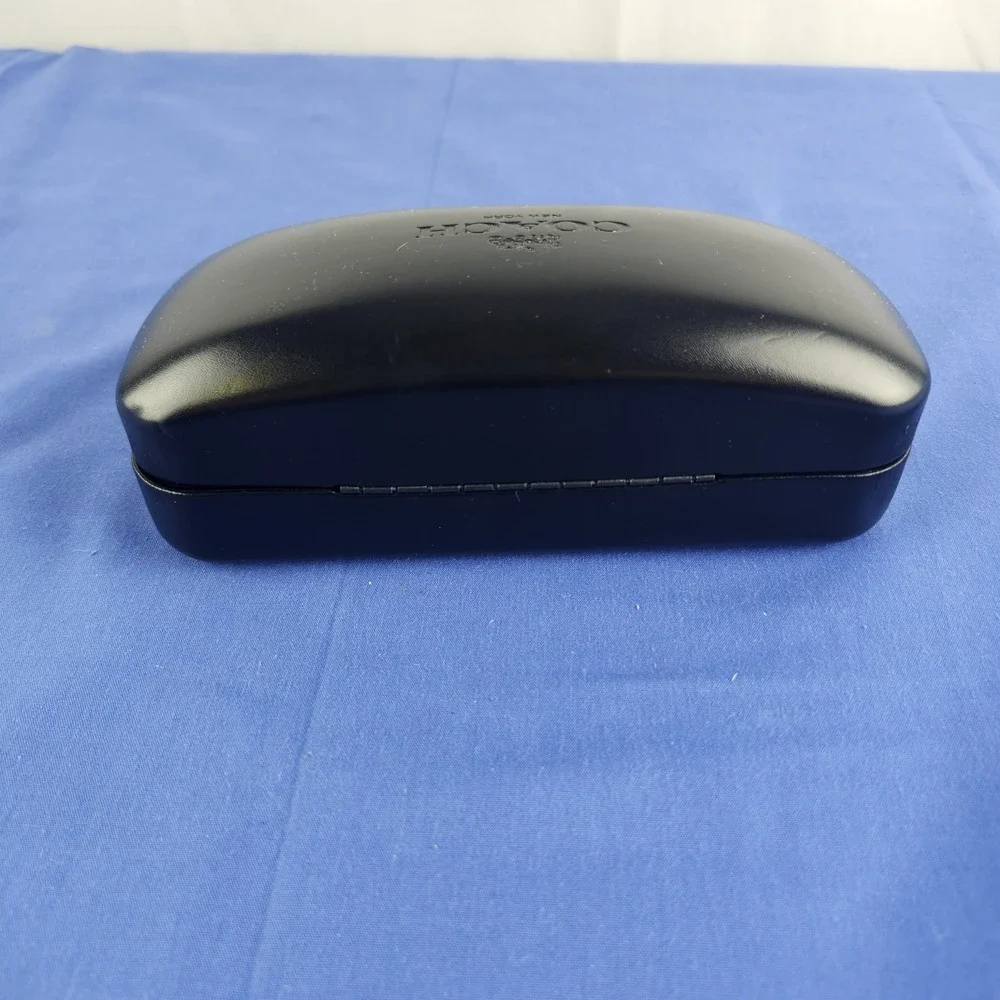 COACH Eyeglasses Sunglasses Hard‎ Case Black USED Fast Free Shipping!